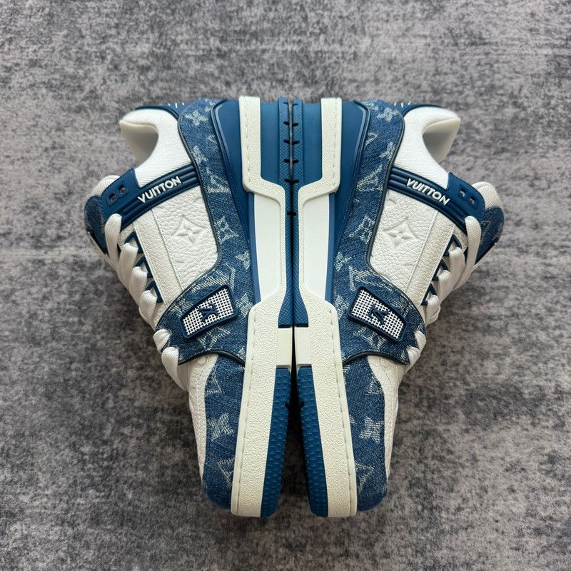 Louis Vuitton Louis Vuitton Denim Low-Top Fashion Sneakers 0079 Size US 8.5 / EU 41-42 - 8 Thumbnail
