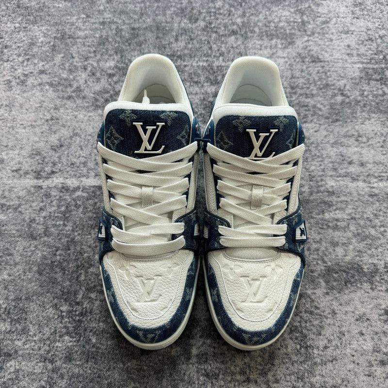 Louis Vuitton Louis Vuitton Denim Low-Top Fashion Sneakers 0079 Size US 8.5 / EU 41-42 - 2 Thumbnail