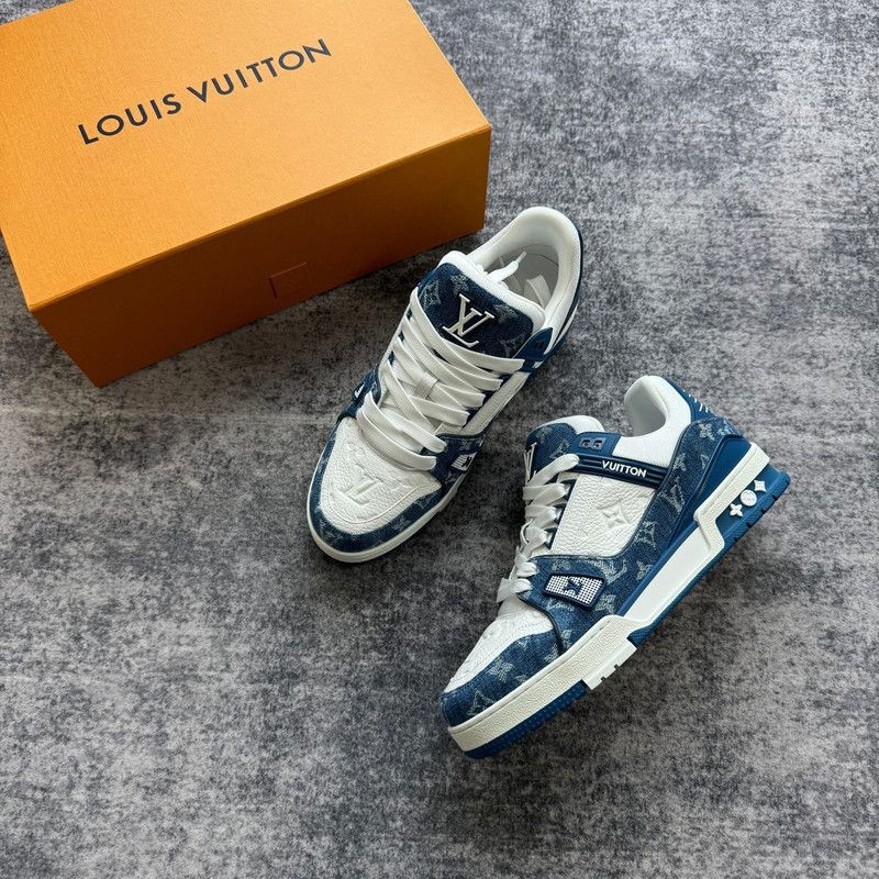 Louis Vuitton Louis Vuitton Denim Low-Top Fashion Sneakers 0079 Size US 8.5 / EU 41-42 - 6 Thumbnail