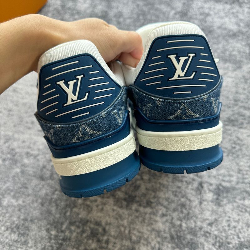 Louis Vuitton Louis Vuitton Denim Low-Top Fashion Sneakers 0079 Size US 8.5 / EU 41-42 - 3 Thumbnail