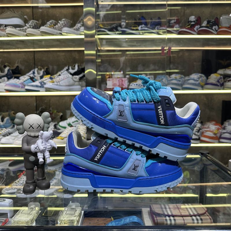 Louis Vuitton Louis Vuitton Trainer Maxi Blue Casual Sneakers 0079 Size US 8.5 / EU 41-42 - 8 Thumbnail