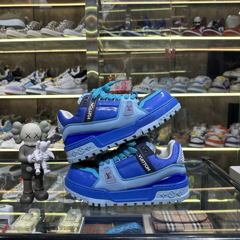 Louis Vuitton Louis Vuitton Trainer Maxi Blue Casual Sneakers 0079 Size US 8.5 / EU 41-42 - 7 Thumbnail