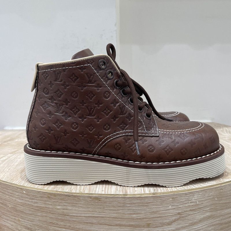 Louis Vuitton Tyler, The Creator x Louis Vuitton Brown Martens 0079 Size US 8 / EU 41 - 6 Thumbnail