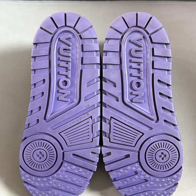 Louis Vuitton Louis Vuitton Trainer Maxi Leather Sneakers in Purple 0079 Size US 8 / EU 41 - 4 Thumbnail