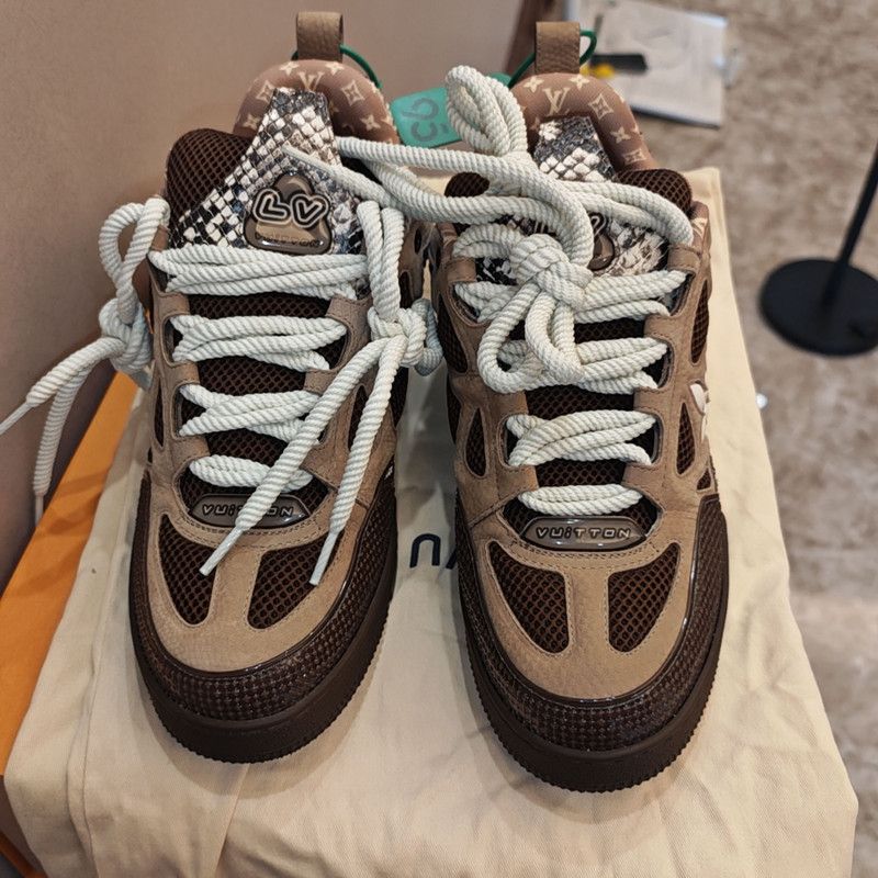 Louis Vuitton Louis Vuitton Skate Low Brown Fashion Sneakers 0079 Size US 10.5 / EU 43-44 - 2 Thumbnail