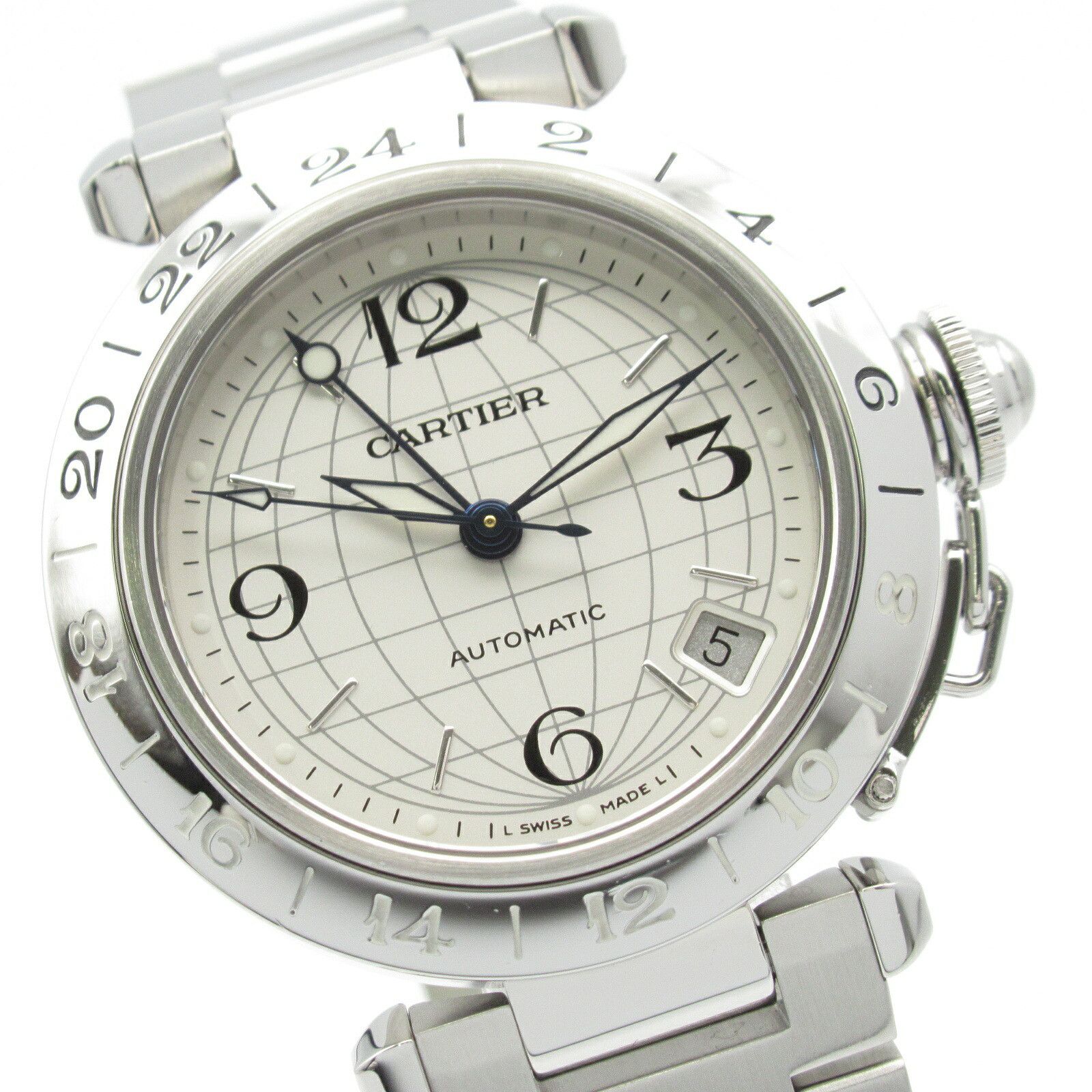 Cartier Cartier Cartier Pasha C Meridian Stainless Steel Watch Metal Automatic W31078M7 Size ONE SIZE - 3 Thumbnail