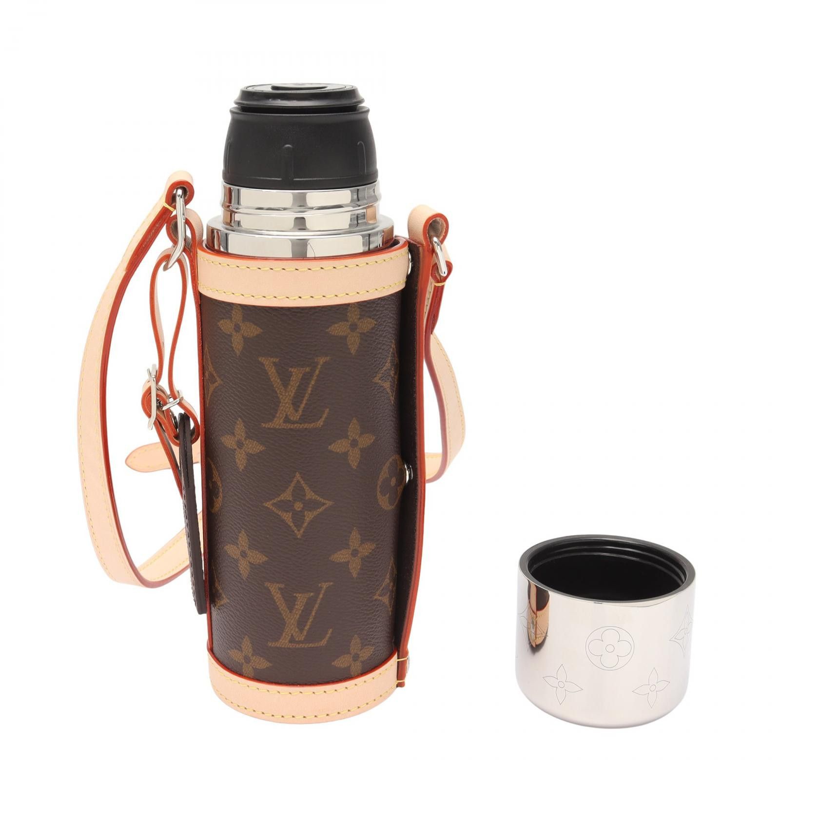 Louis Vuitton Louis Vuitton Louis Vuitton Flask Holder Monogram Shoulder Bag Canvas Shoulder Bag GI0518 Size ONE SIZE - 5 Thumbnail
