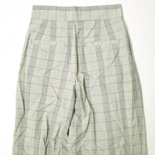 Other Other green label relaxing UNITED ARROWS Check Tuck Wide Pants Polyester Pants Others Bottoms 3614-199-2406 Size ONE SIZE - 8 Thumbnail