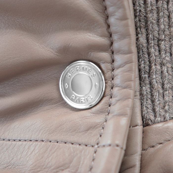 Hermes Hermes Hermes Down Jacket Cowhide Cashmere Down Jacket Leather Outerwear Size ONE SIZE - 4 Thumbnail