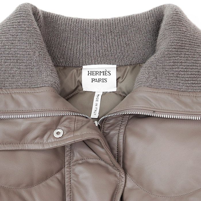 Hermes Hermes Hermes Down Jacket Cowhide Cashmere Down Jacket Leather Outerwear Size ONE SIZE - 12 Thumbnail