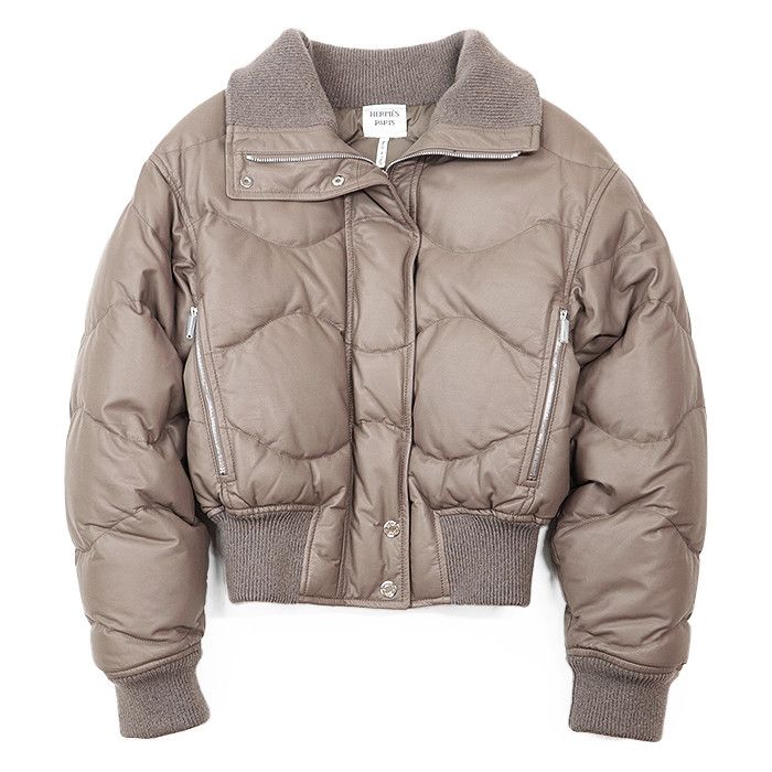 Hermes Hermes Hermes Down Jacket Cowhide Cashmere Down Jacket Leather Outerwear Size ONE SIZE - 11 Thumbnail