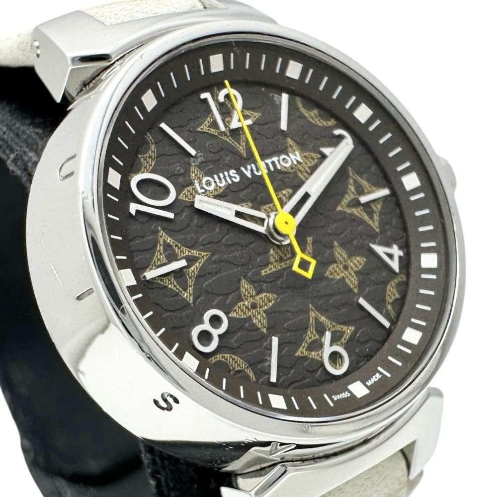 Louis Vuitton Louis Vuitton Louis Vuitton Tambour PM Stainless Steel Metal Quartz QA070 Size ONE SIZE - 2 Thumbnail