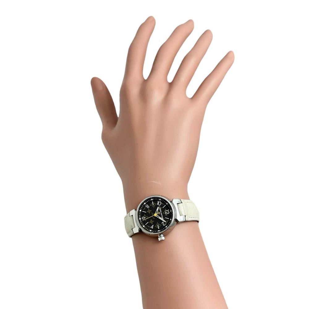 Louis Vuitton Louis Vuitton Louis Vuitton Tambour PM Stainless Steel Metal Quartz QA070 Size ONE SIZE - 10 Thumbnail