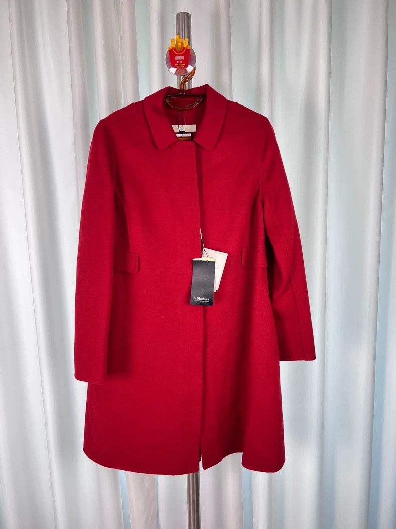 Max Mara MaxMara Red Cashmere Long Coat -dmc Size ONE SIZE - 2 Thumbnail