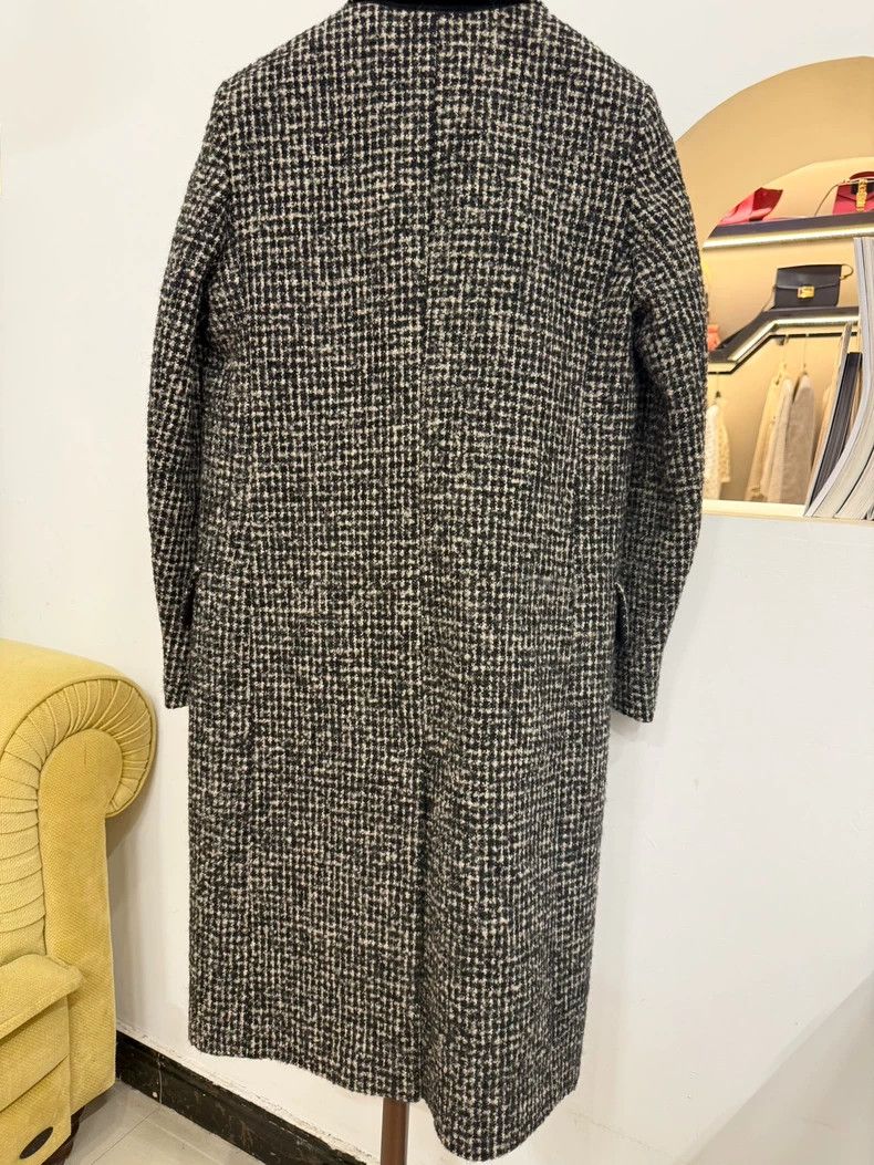 Maxmara Houndstooth Wool Blend Coat -dmc