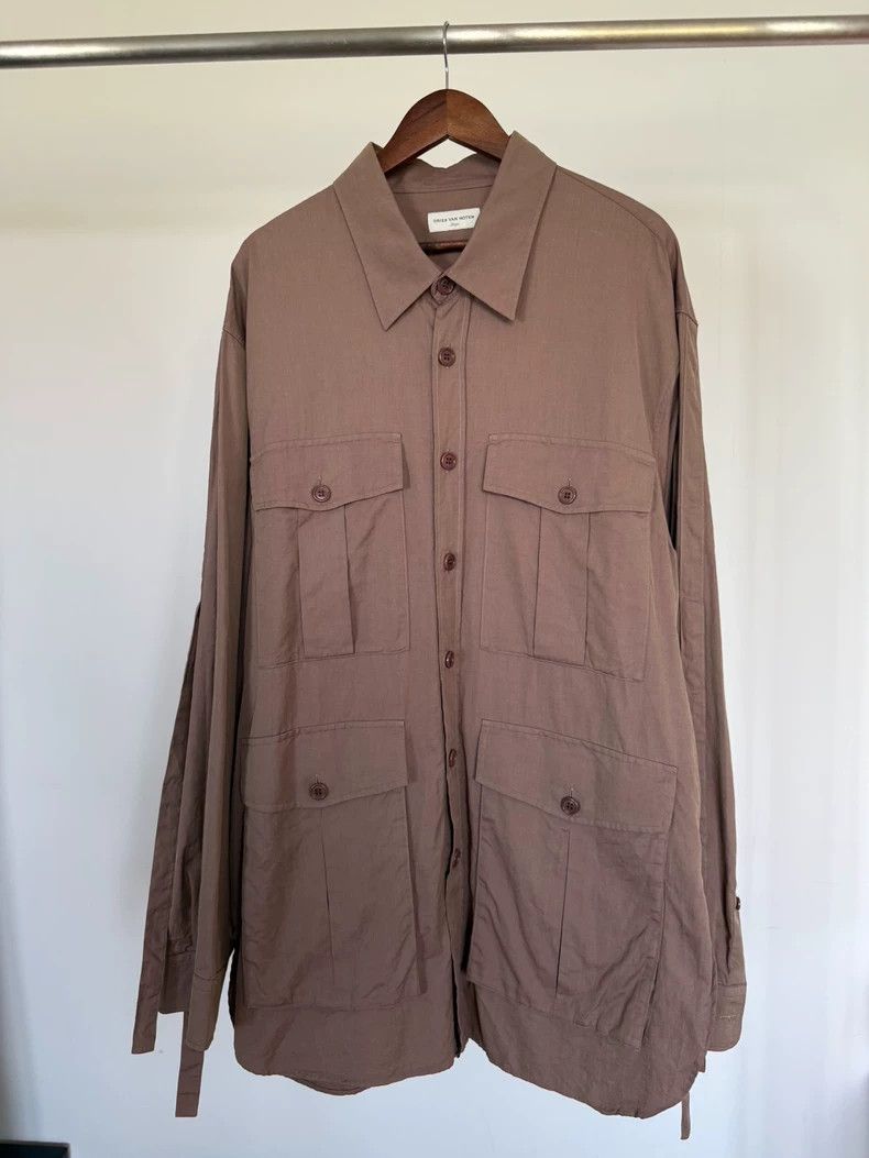 Dries Van Noten Dries Van Noten Brown Utility Shirt Jacket -dmc Size US L / EU 52-54 / 3 - 2 Thumbnail