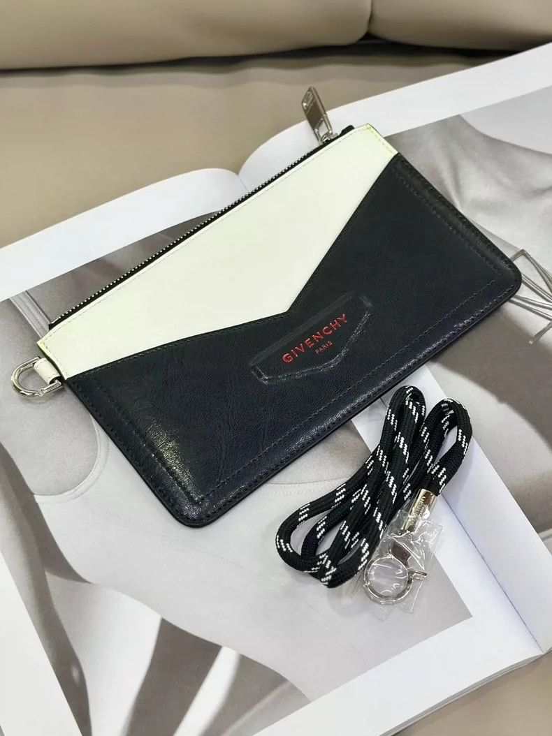 Givenchy GIVENCHY Black White Leather Handbag -dmc Size ONE SIZE - 3 Thumbnail