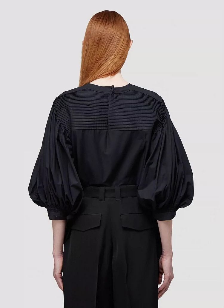 Jil Sander Jil Sander Black Cotton Oversized Blouse -dmc Size US XS / EU 42 / 0 - 3 Thumbnail