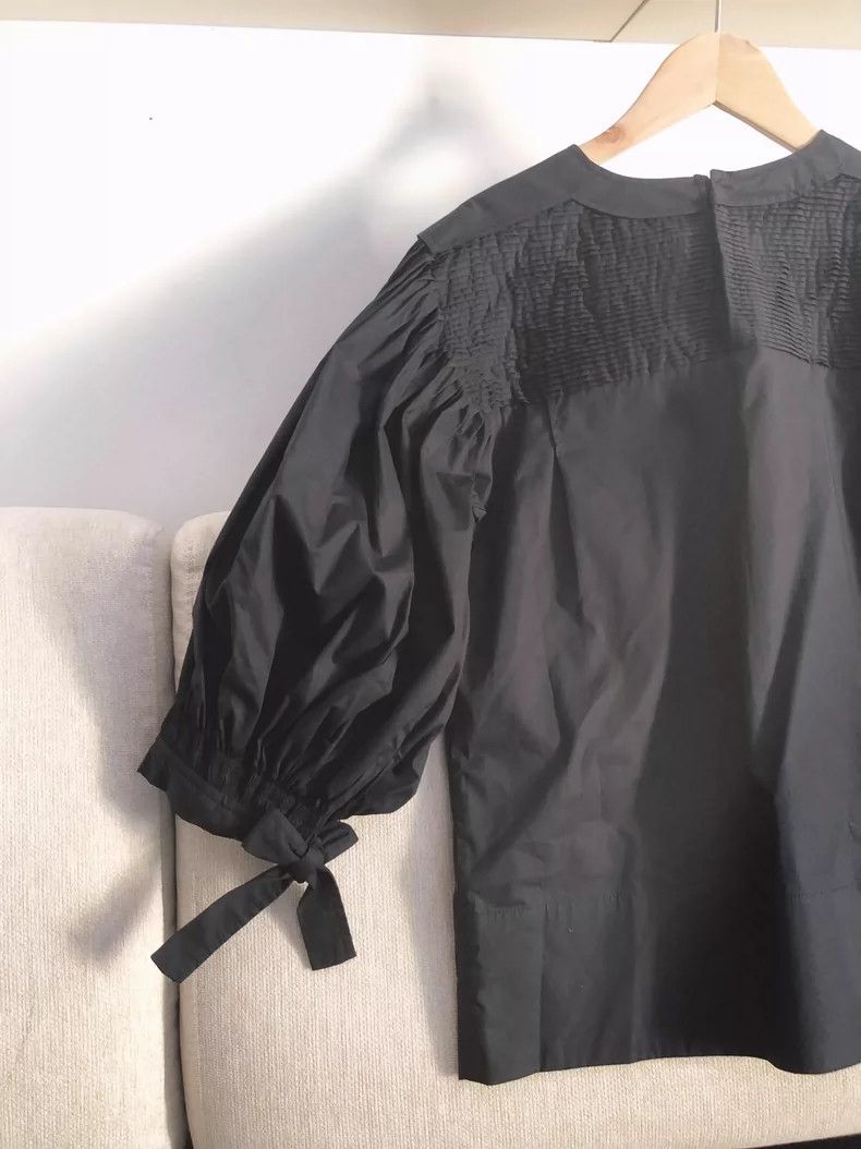 Jil Sander Jil Sander Black Cotton Oversized Blouse -dmc Size US XS / EU 42 / 0 - 4 Thumbnail