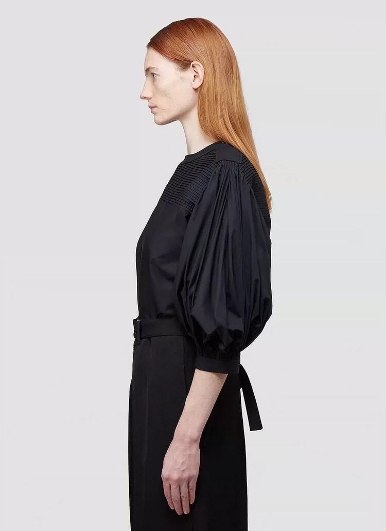 Jil Sander Jil Sander Black Cotton Oversized Blouse -dmc Size US XS / EU 42 / 0 - 8 Thumbnail