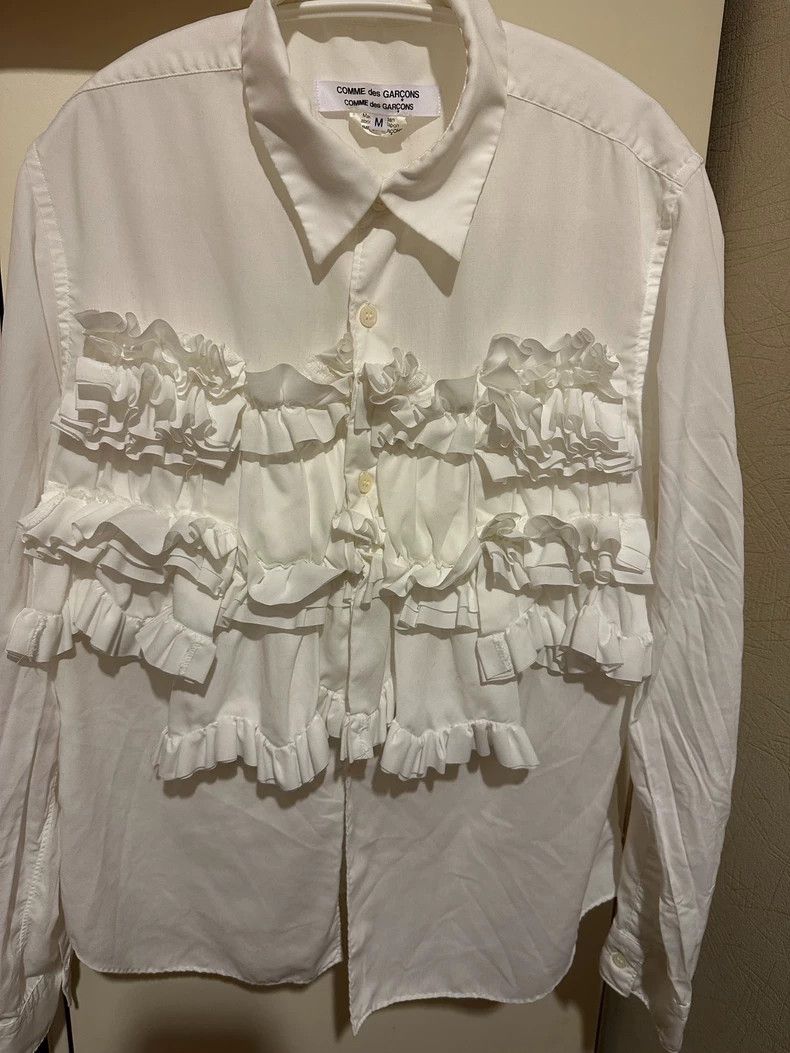 Comme des Garcons COMME DES GARCONS Ruffled White Shirt -dmc Size US M / EU 48-50 / 2 - 2 Thumbnail