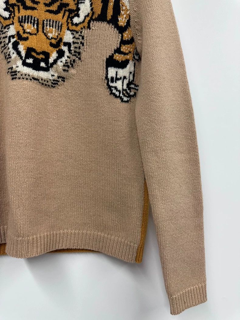 Gucci Gucci Beige Tiger Print Sweater XS -dmc Size US XS / EU 42 / 0 - 6 Thumbnail