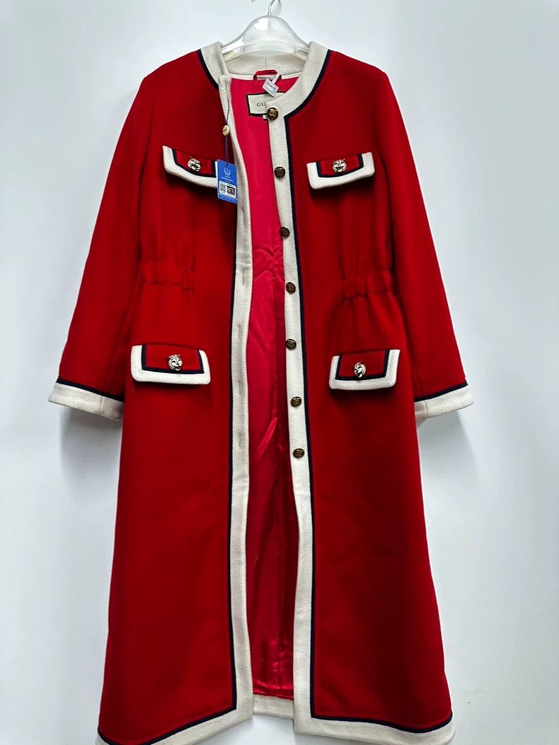 Gucci Gucci Red Long Coat Size 42 -dmc Size US L / EU 52-54 / 3 - 2 Thumbnail