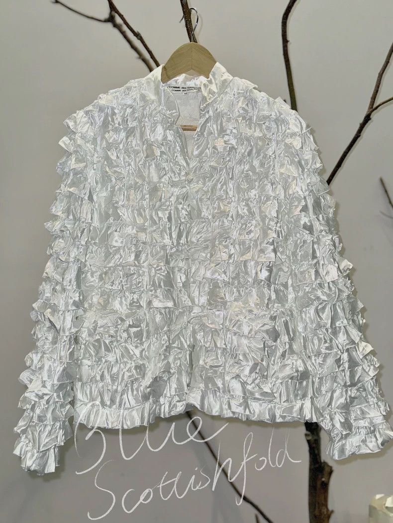 Comme des Garcons CDG COMME des GARÇONS Ruffled Satin Top -dmc Size US M / EU 48-50 / 2 - 6 Thumbnail