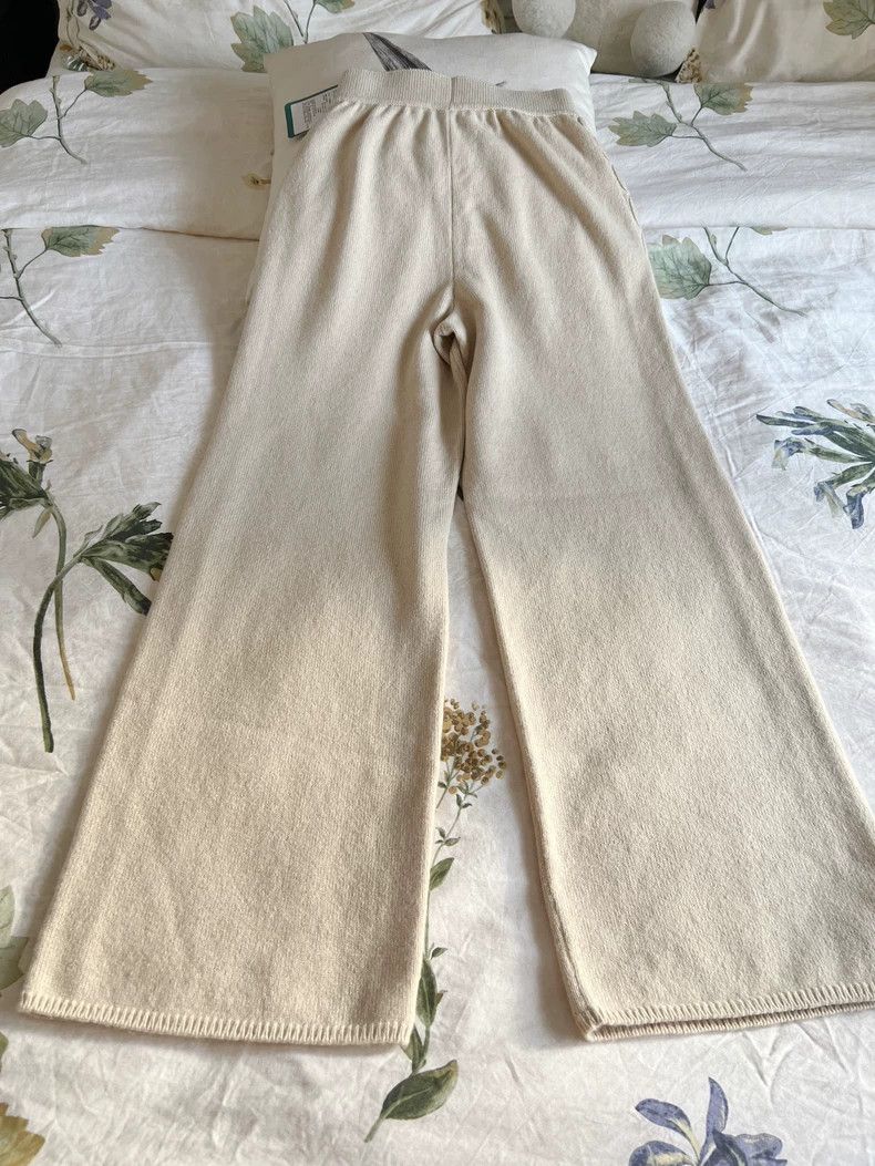 Loro Piana Loro Piana 24AW New Cashmere Wide-Leg Pants -dmc Size US 38 / EU 54 - 5 Thumbnail