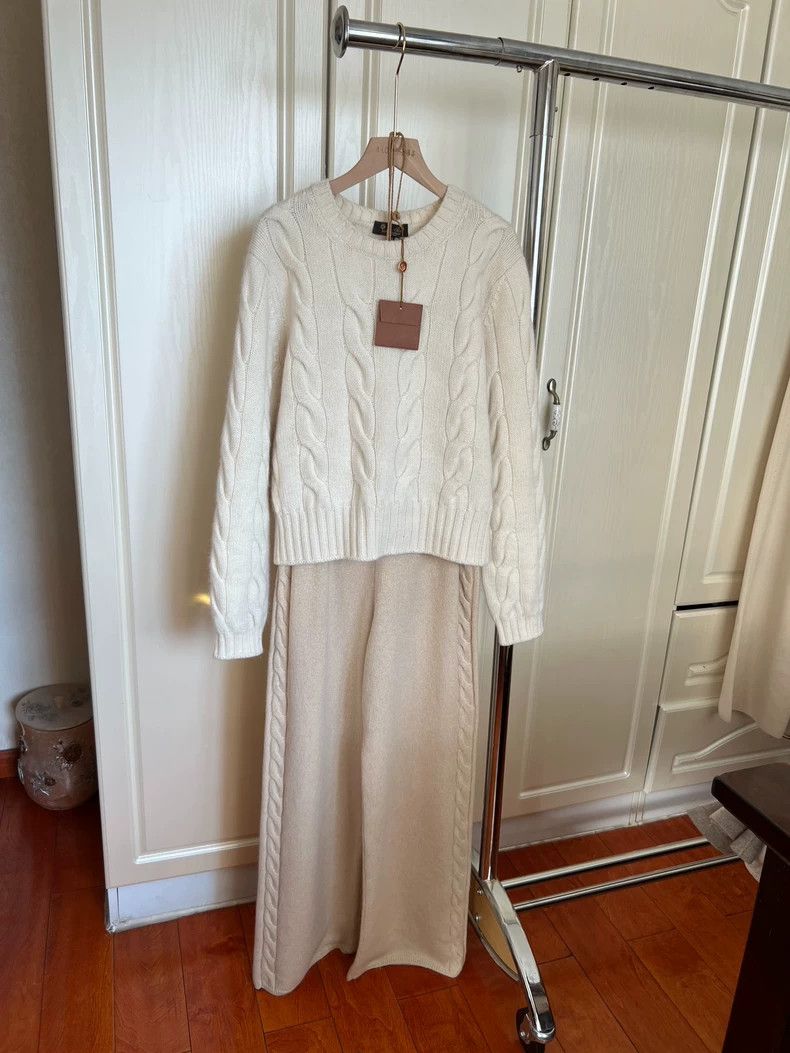 Loro Piana Loro Piana 24AW New Cashmere Wide-Leg Pants -dmc Size US 38 / EU 54 - 3 Thumbnail