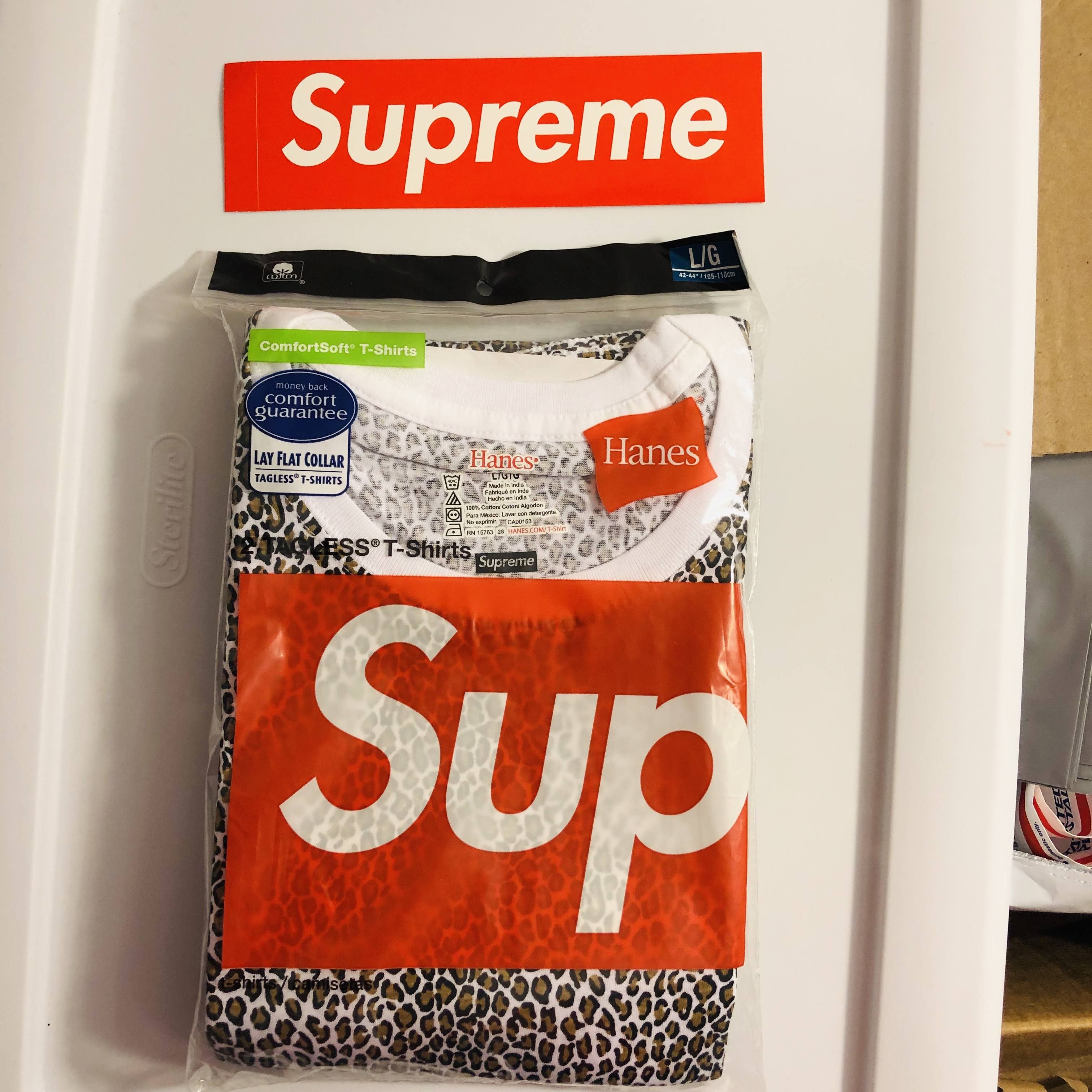 Supreme Supreme Hanes Leopard Tagless Tees (2 Pack) Leopard | Grailed