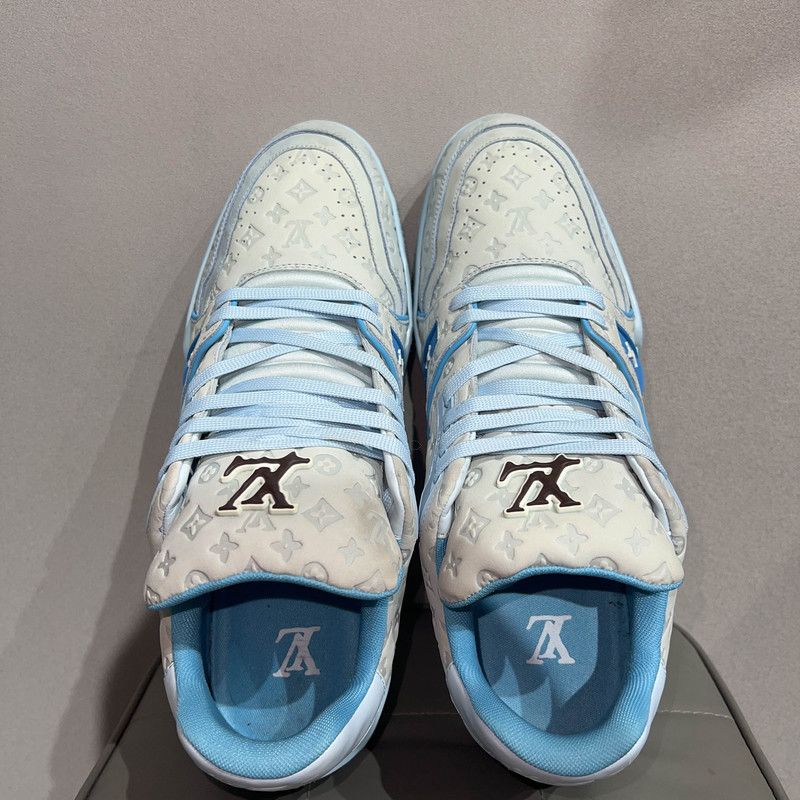 Louis Vuitton Tyler x Louis Vuitton Blue Low Top Trainers 0079 Size US 8.5 / EU 41-42 - 9 Thumbnail