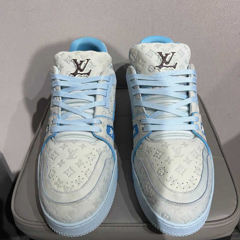 Louis Vuitton Tyler x Louis Vuitton Blue Low Top Trainers 0079 Size US 8.5 / EU 41-42 - 2 Thumbnail