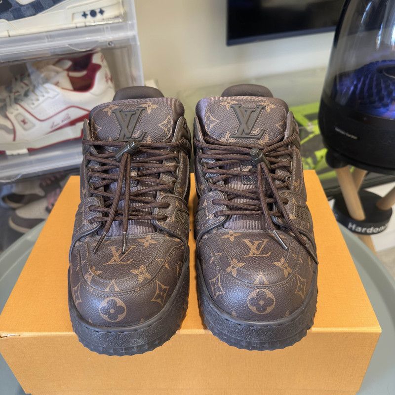Louis Vuitton Louis Vuitton Trainer Maxi Brown Low-Top Sneakers 0079 Size US 8 / EU 41 - 2 Thumbnail