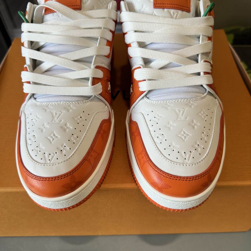 Louis Vuitton Louis Vuitton Orange Low-Top Trainer Sneakers 0079 Size US 8 / EU 41 - 10 Thumbnail