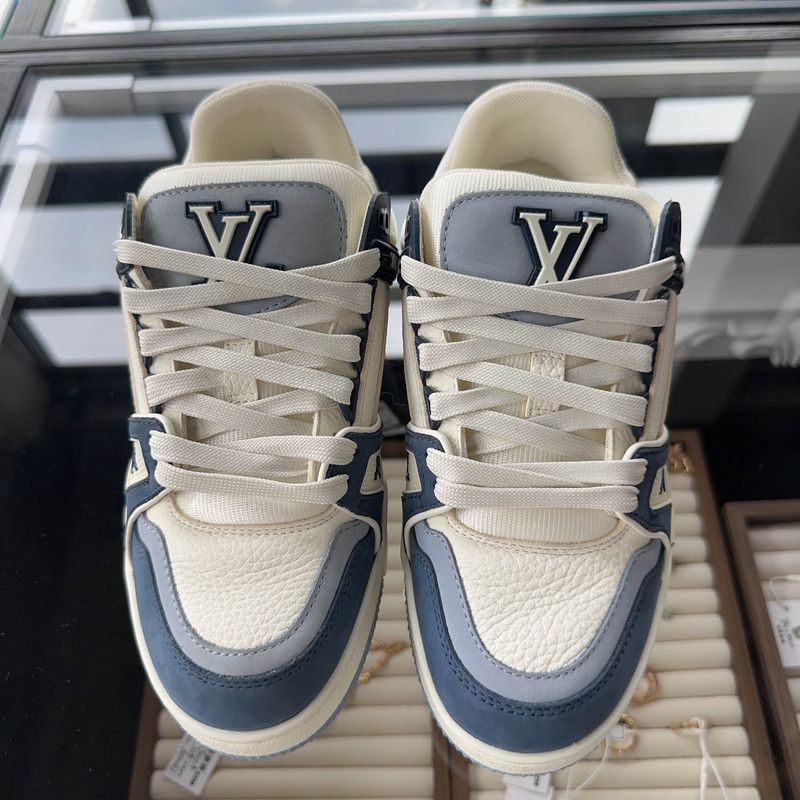 Louis Vuitton Louis Vuitton Leather Low Top Trainer Sneakers 0079 Size US 5.5 / EU 38 - 2 Thumbnail