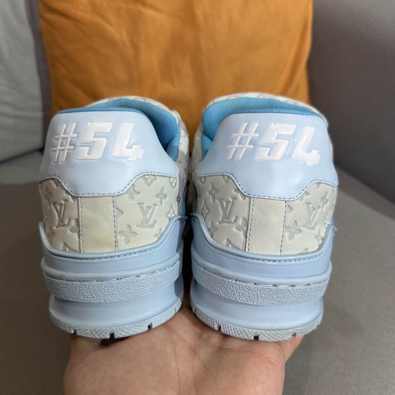 Louis Vuitton Tyler x Louis Vuitton Blue Low-Top Sneakers 0079 Size US 8.5 / EU 41-42 - 3 Thumbnail