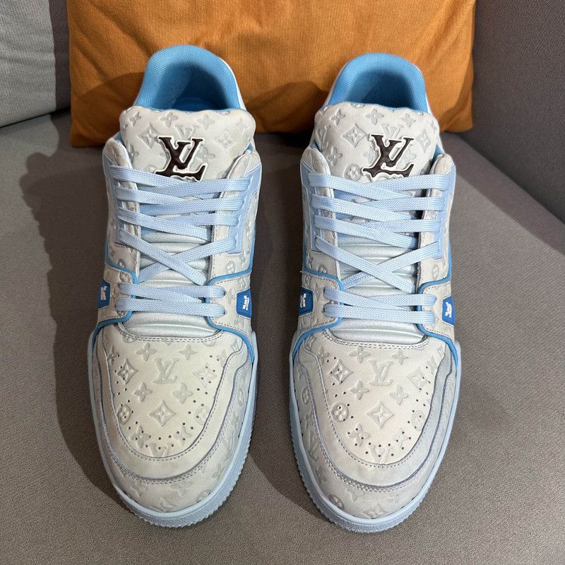 Louis Vuitton Tyler x Louis Vuitton Blue Low-Top Sneakers 0079 Size US 8.5 / EU 41-42 - 2 Thumbnail