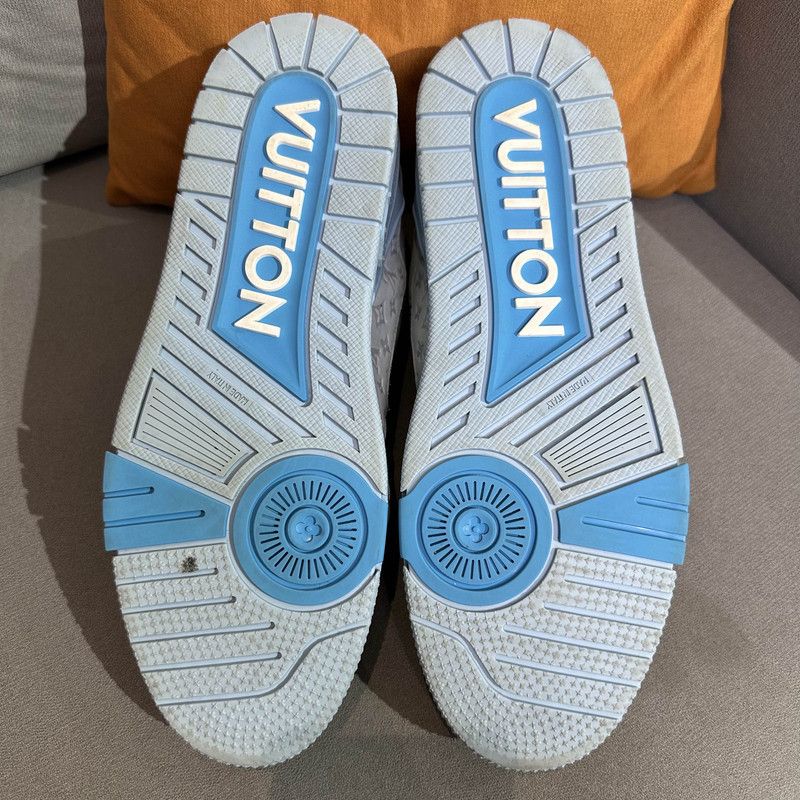 Louis Vuitton Tyler x Louis Vuitton Blue Low-Top Sneakers 0079 Size US 8.5 / EU 41-42 - 4 Thumbnail