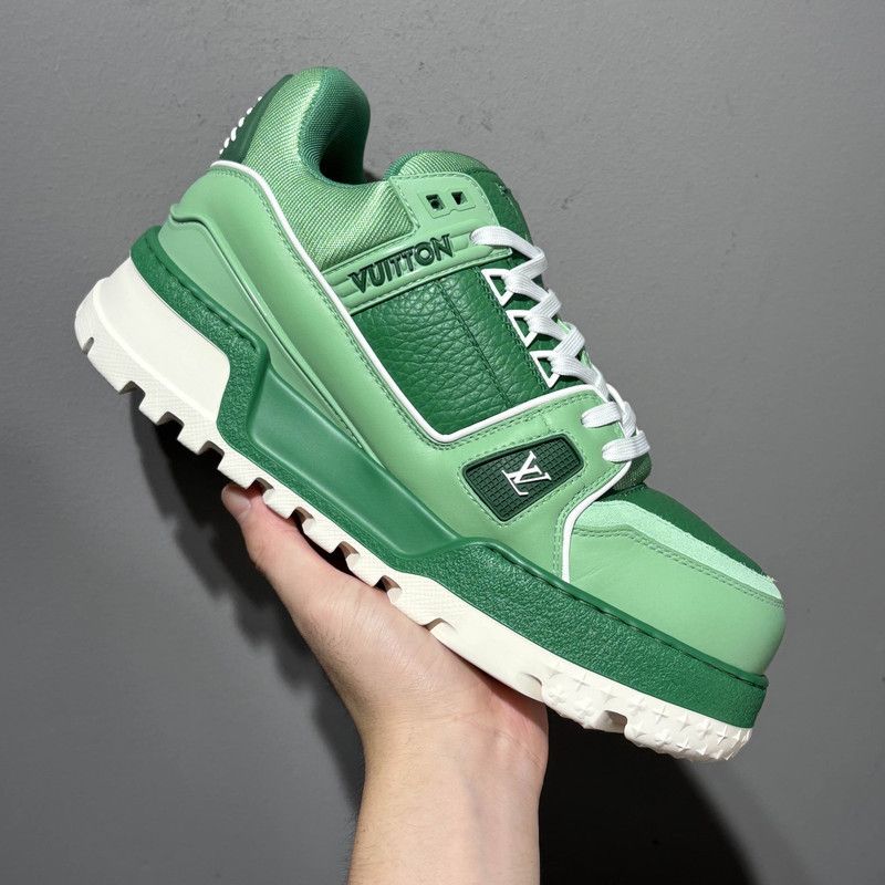 Louis Vuitton Louis Vuitton Trainer Maxi Green Low Top Sneakers 0079 Size US 7.5 / EU 40-41 - 11 Thumbnail