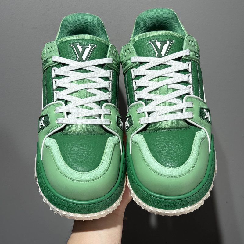 Louis Vuitton Louis Vuitton Trainer Maxi Green Low Top Sneakers 0079 Size US 7.5 / EU 40-41 - 2 Thumbnail
