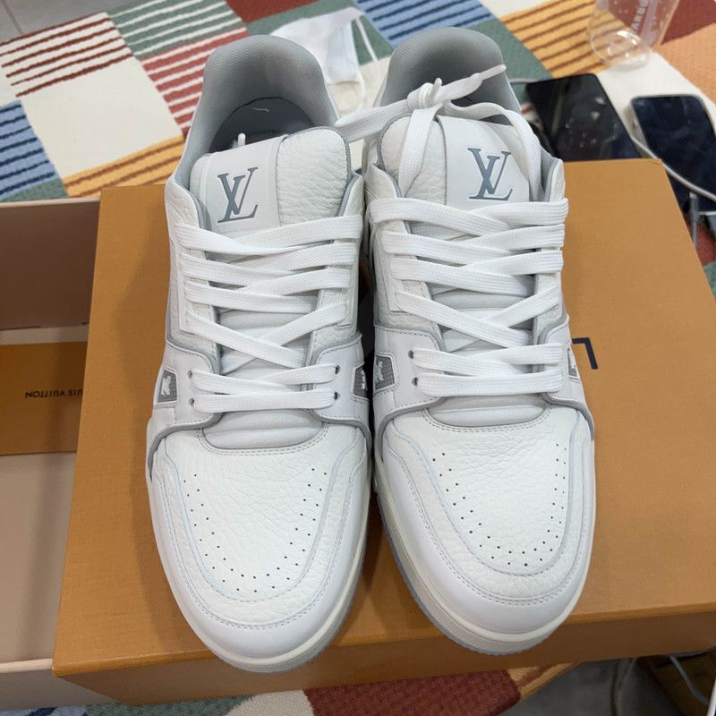Louis Vuitton Louis Vuitton White Cement Low-Top Sneakers 0079 Size US 8.5 / EU 41-42 - 2 Thumbnail