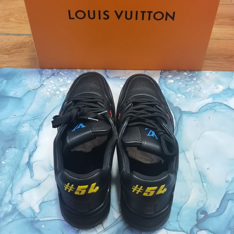 Louis Vuitton Louis Vuitton Black Trainer Fashion Sneakers 0079 Size US 8.5 / EU 41-42 - 3 Thumbnail