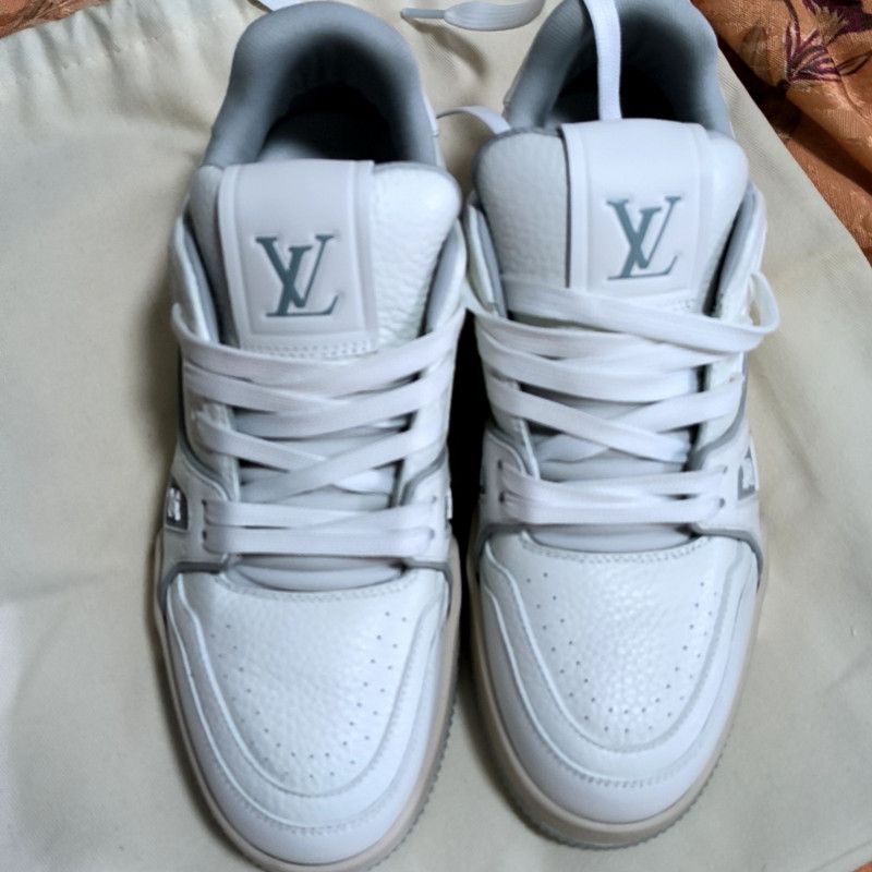 Louis Vuitton Louis Vuitton White Cement Low-Top Sneakers 0079 Size US 7.5 / EU 40-41 - 2 Thumbnail