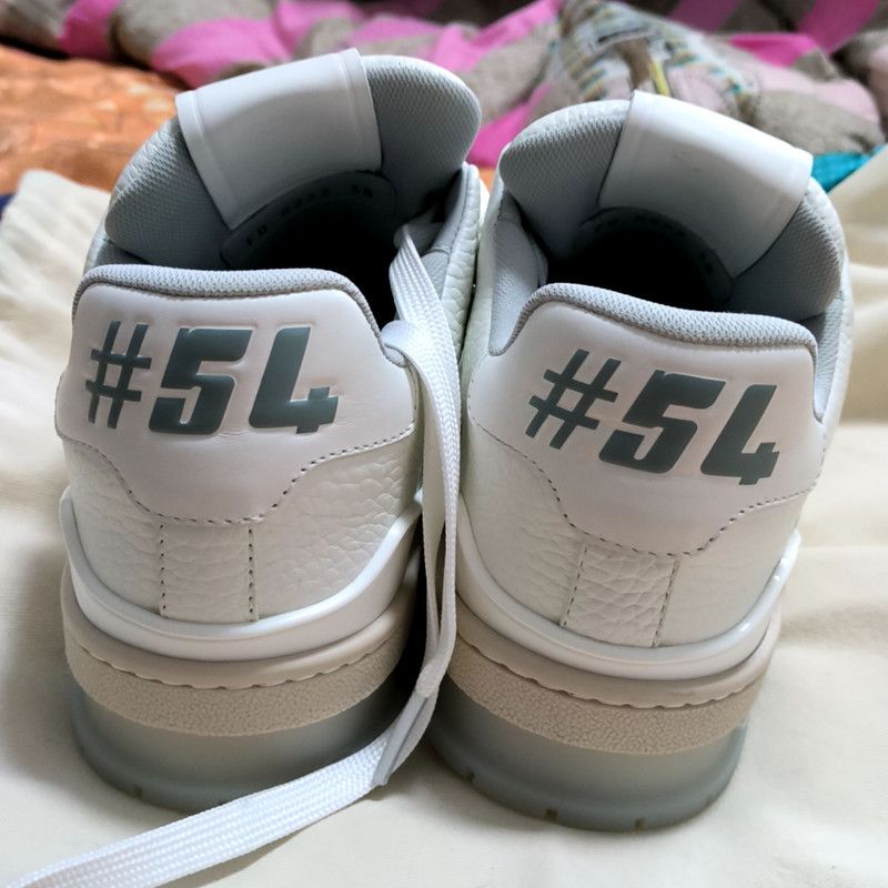 Louis Vuitton Louis Vuitton White Cement Low-Top Sneakers 0079 Size US 7.5 / EU 40-41 - 3 Thumbnail