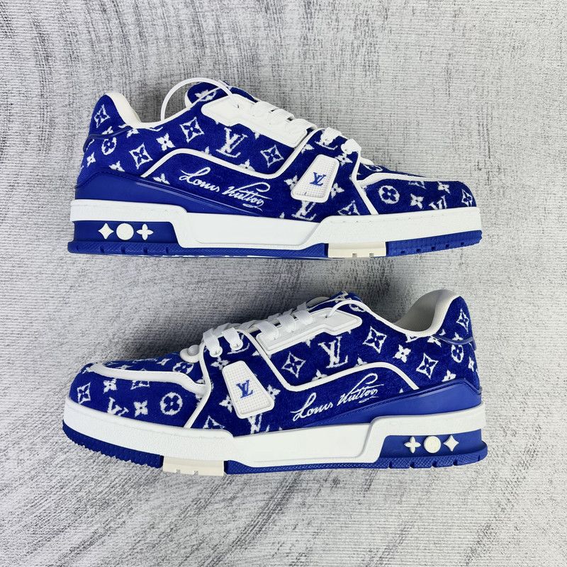 Louis Vuitton Louis Vuitton Blue and White Trainer Sneakers 0079 Size US 8 / EU 41 - 6 Thumbnail