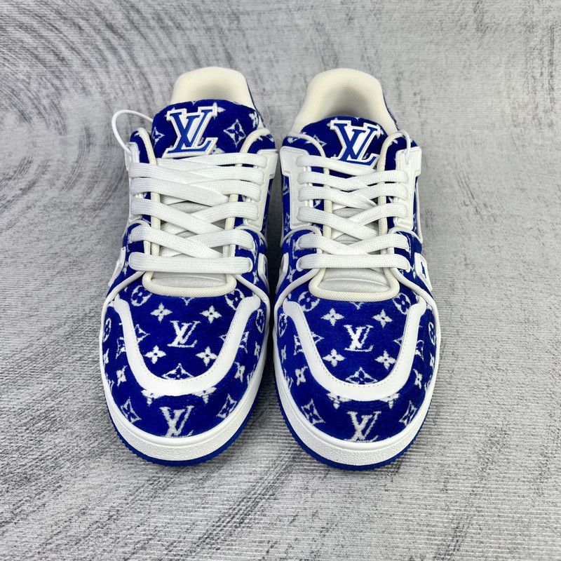 Louis Vuitton Louis Vuitton Blue and White Trainer Sneakers 0079 Size US 8 / EU 41 - 2 Thumbnail
