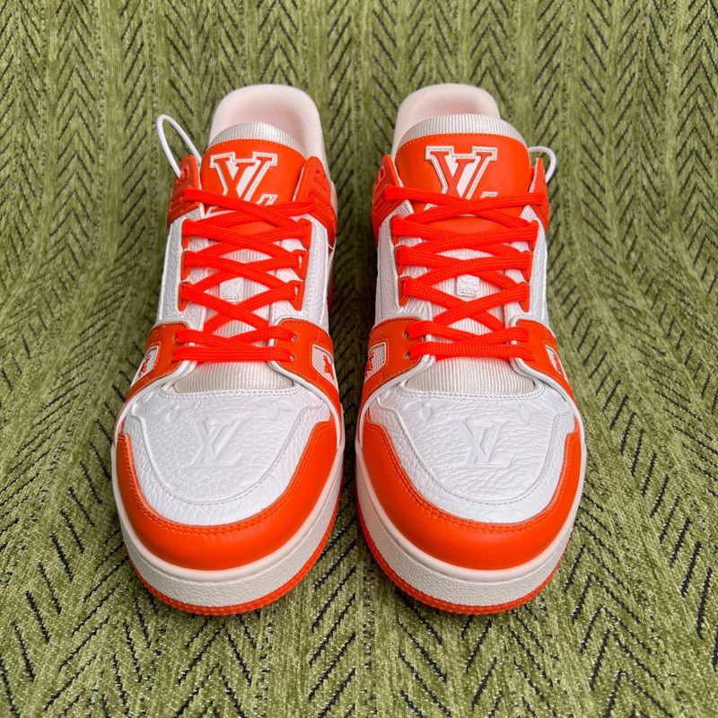 Louis Vuitton Louis Vuitton Orange Trainer Low-Top Sneakers 0079 Size US 8 / EU 41 - 2 Thumbnail