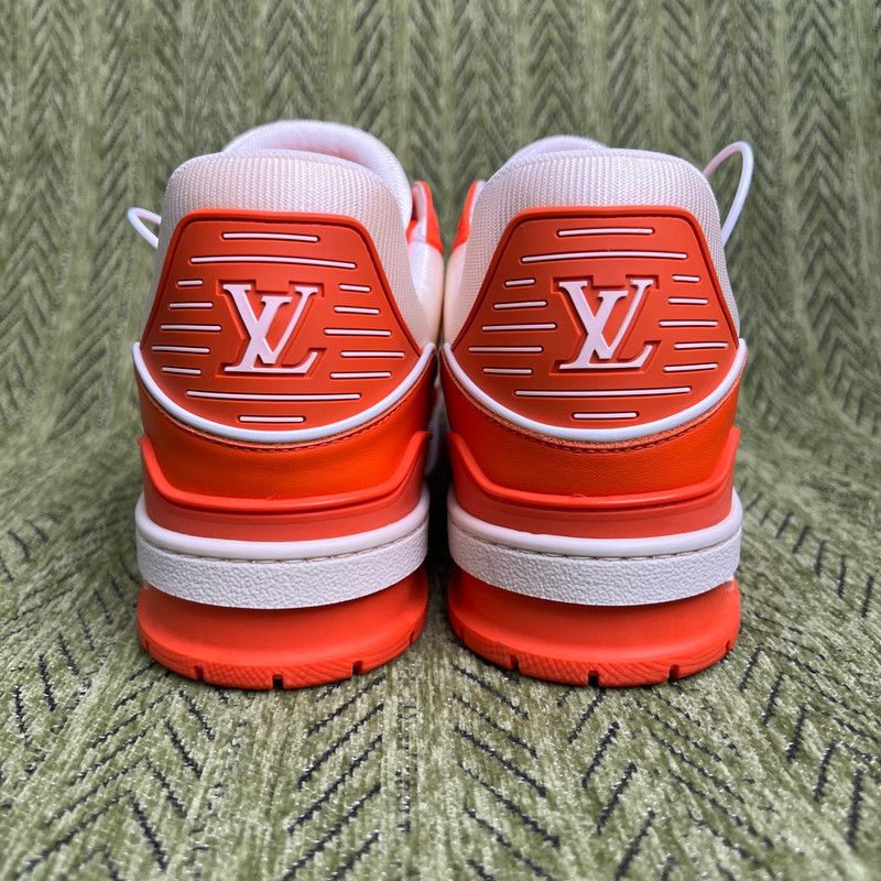 Louis Vuitton Louis Vuitton Orange Trainer Low-Top Sneakers 0079 Size US 8 / EU 41 - 3 Thumbnail