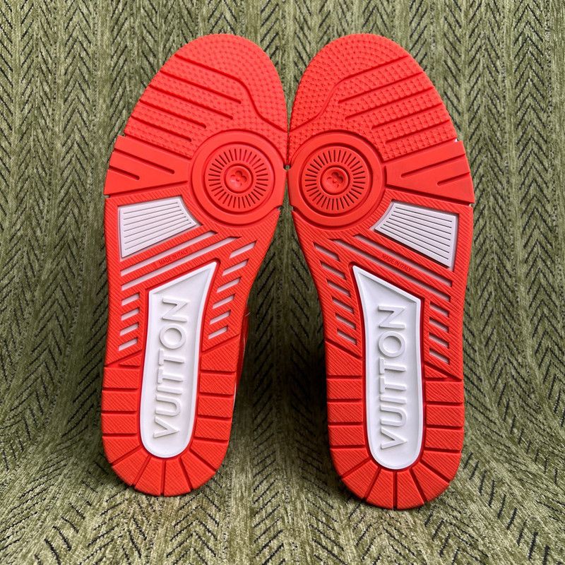 Louis Vuitton Louis Vuitton Orange Trainer Low-Top Sneakers 0079 Size US 8 / EU 41 - 4 Thumbnail